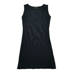 Takeshy Kurosawa Dark Navy Minimalist Sleeveless Knit silhouette Dress